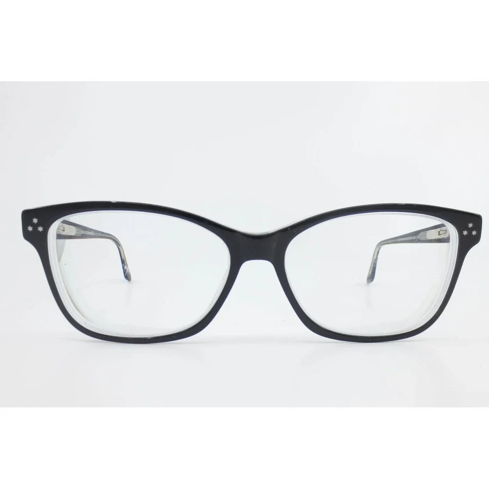 Link Occhiali 1010B Black Clear Cat Eye Eyeglass Frames 54-15-140 Italy Design